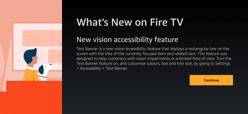 Amazon launches text banner for Fire TV to help sight impaired users